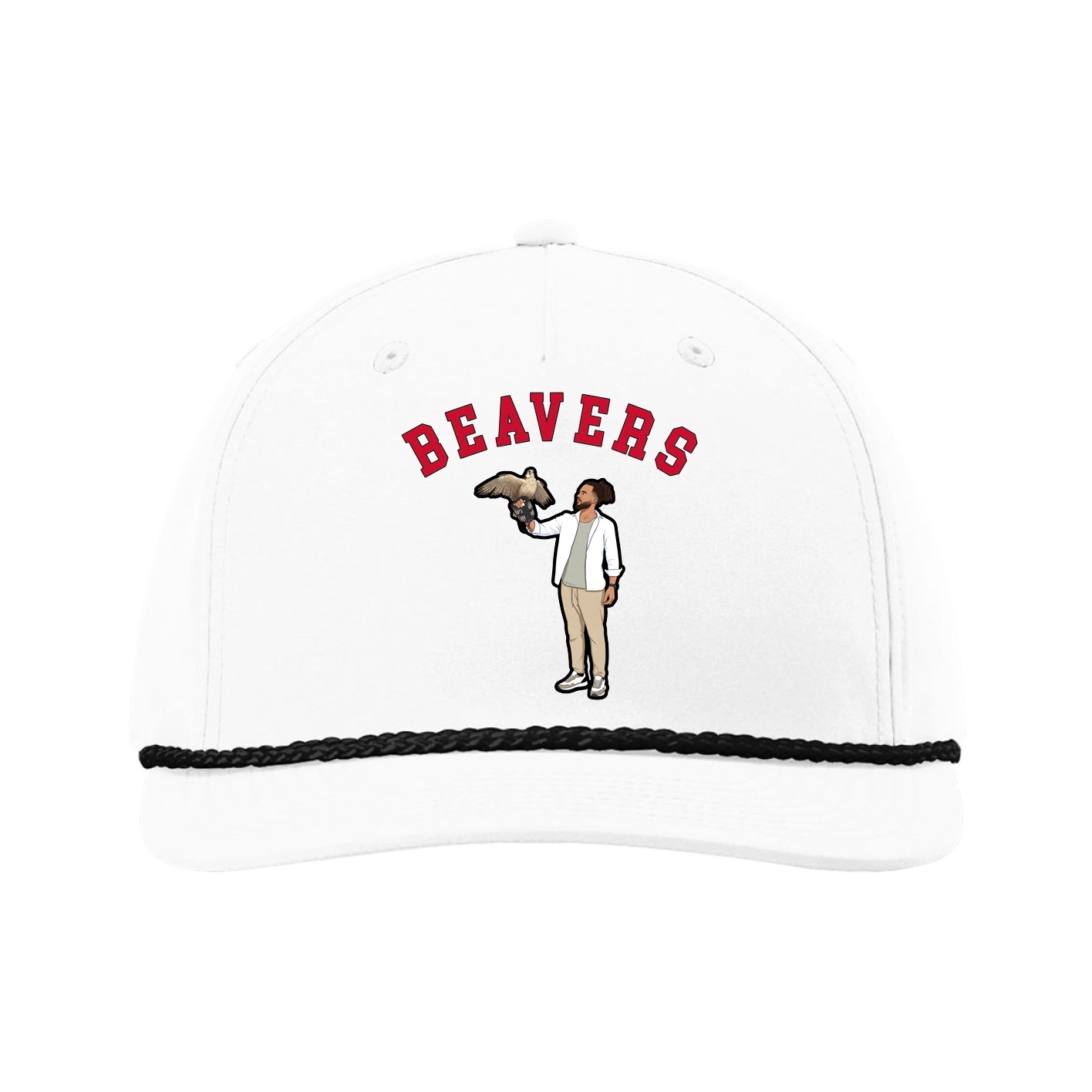 Five-Panel Classic Rope Cap — Shirsey Arch in White
