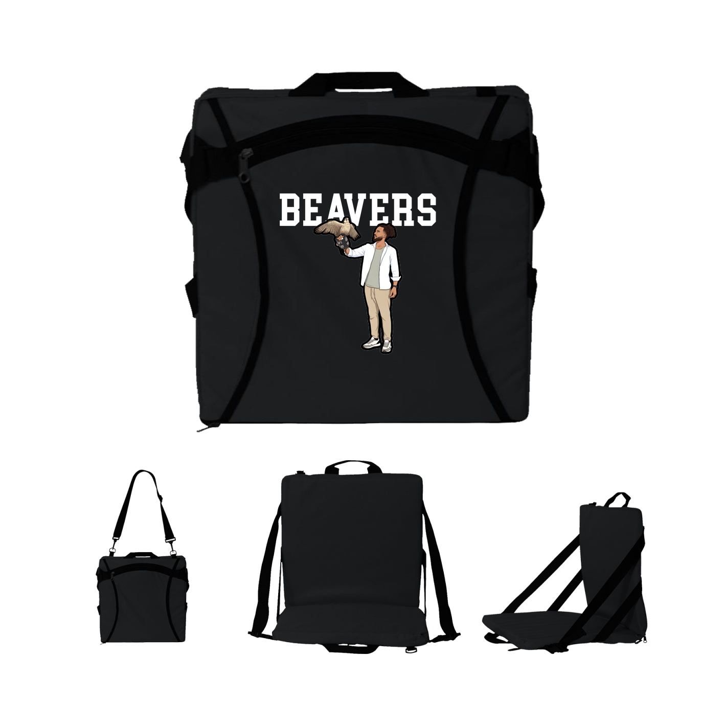Folding Stadium Seat — Shirsey in Black