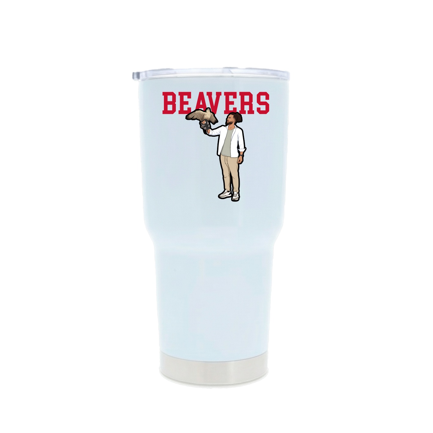 30oz Stainless Steel Tumbler — Shirsey in White