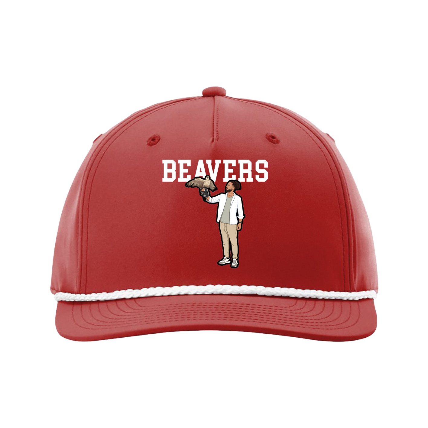 Five-Panel Classic Rope Cap — Shirsey in Red