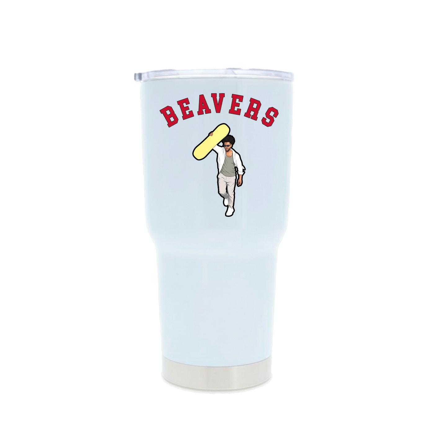 30oz Stainless Steel Tumbler — Shirsey Arch in White