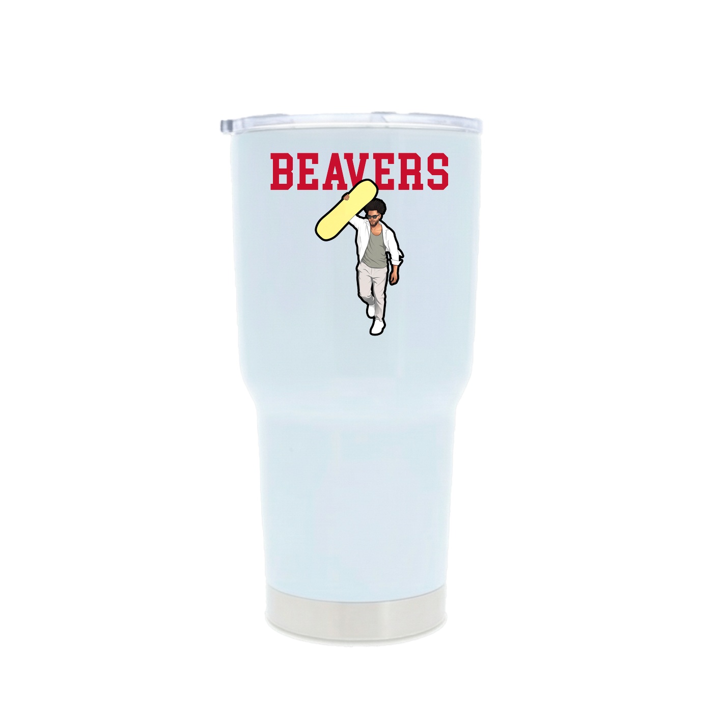 30oz Stainless Steel Tumbler — Shirsey in White