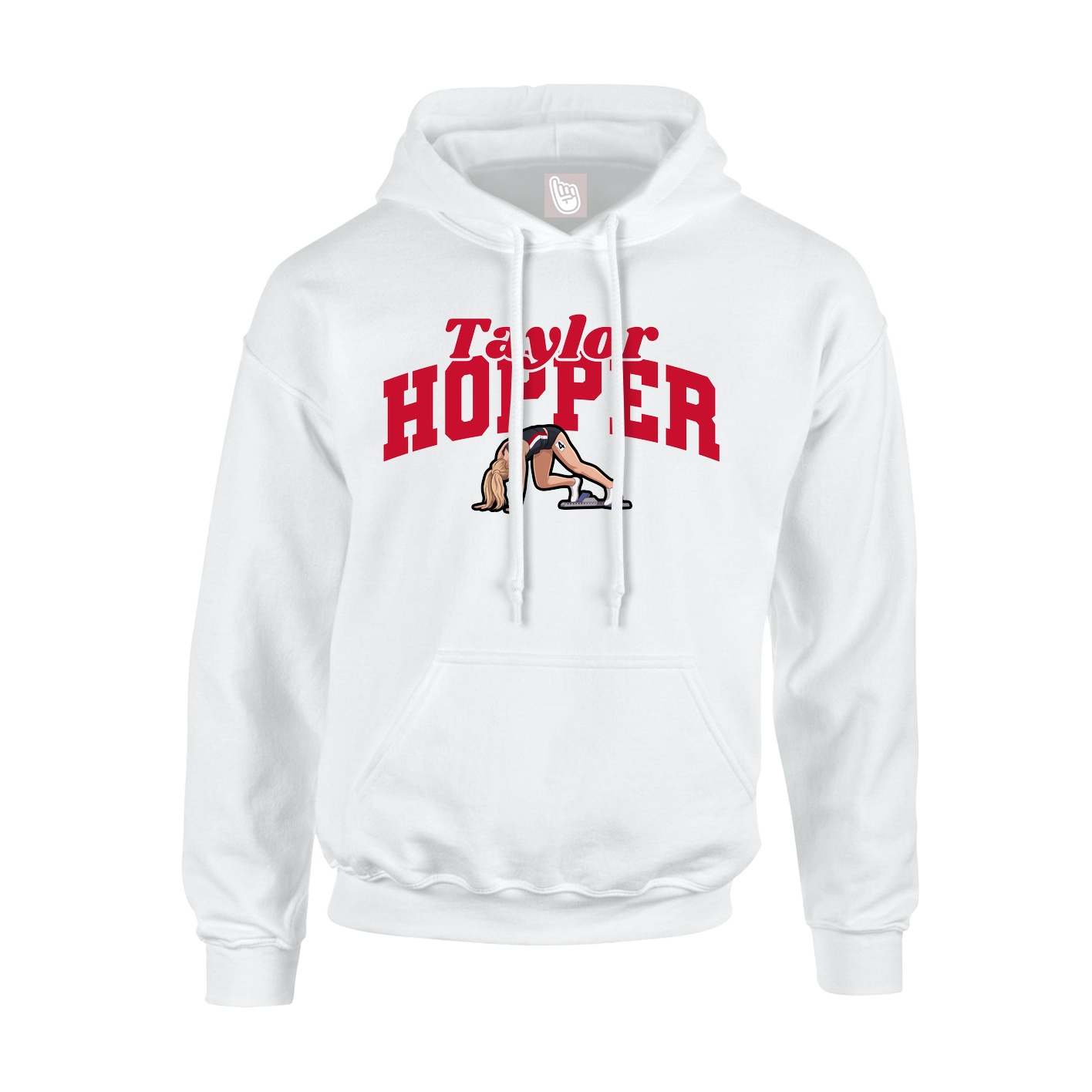 Youth Hoodie — Signature Arch in White