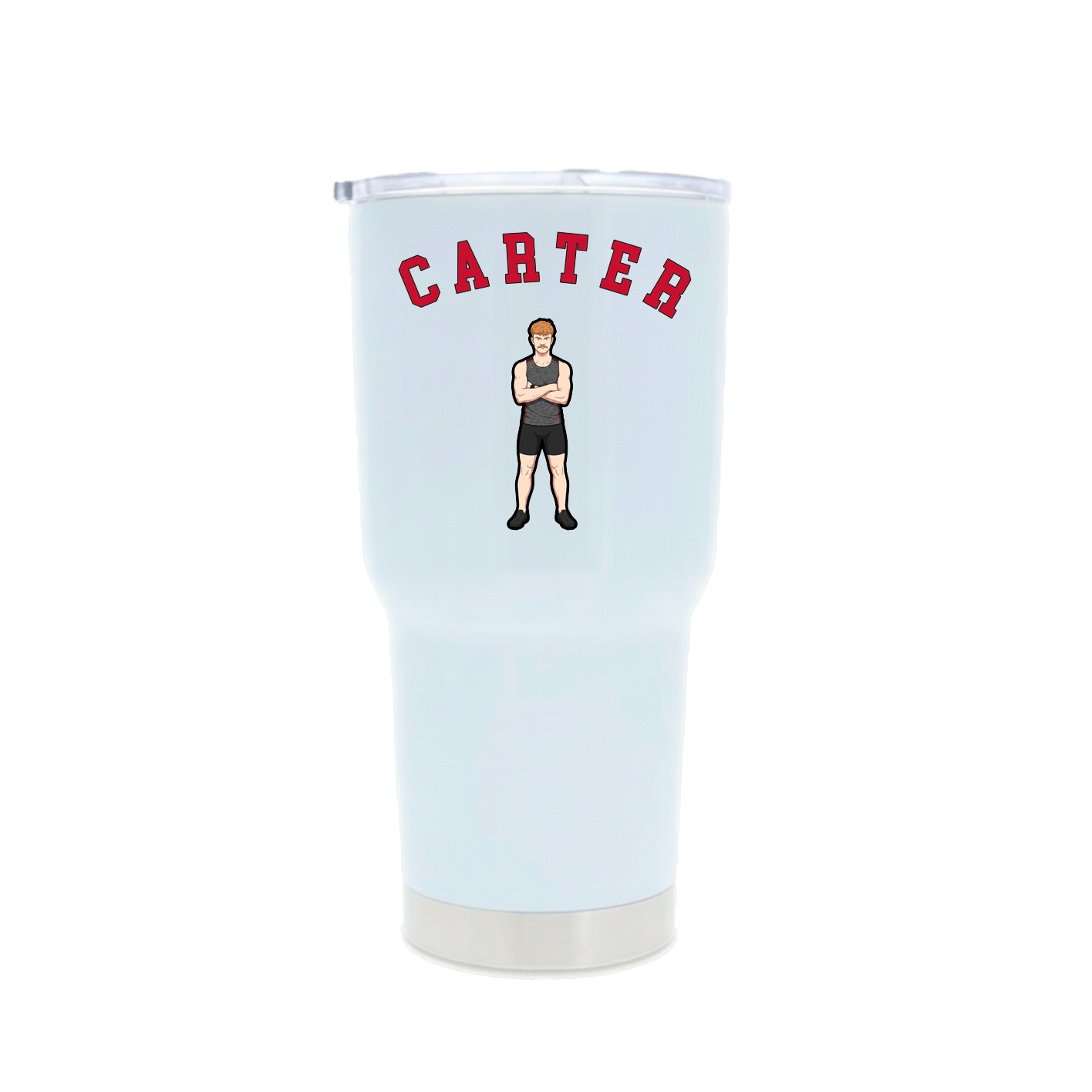30oz Stainless Steel Tumbler — Shirsey Arch in White
