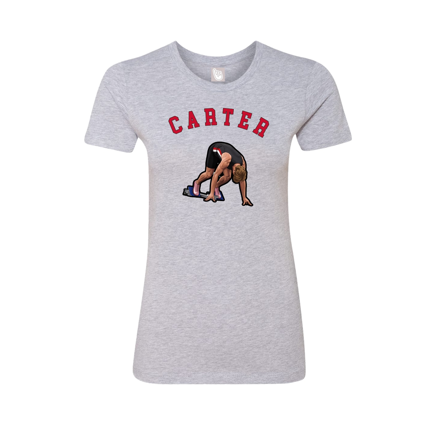 Fitted Women's Tee — Shirsey Arch in Grey