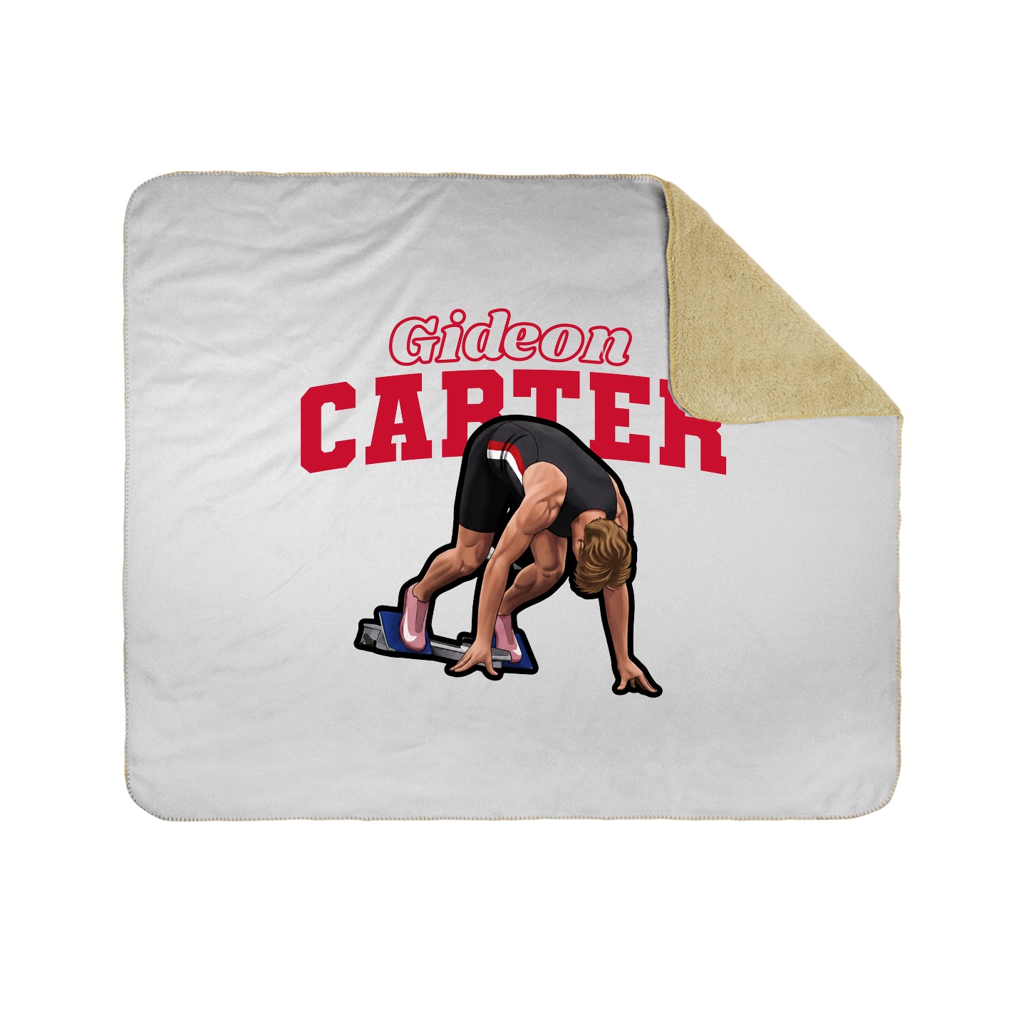 Throw Blanket — Name Arch in White