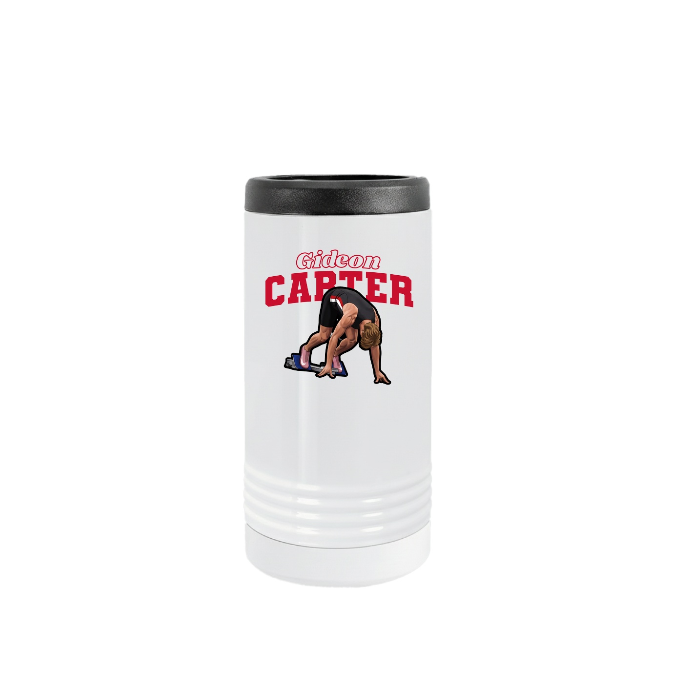 Slim Beverage Holder — Name Arch in White