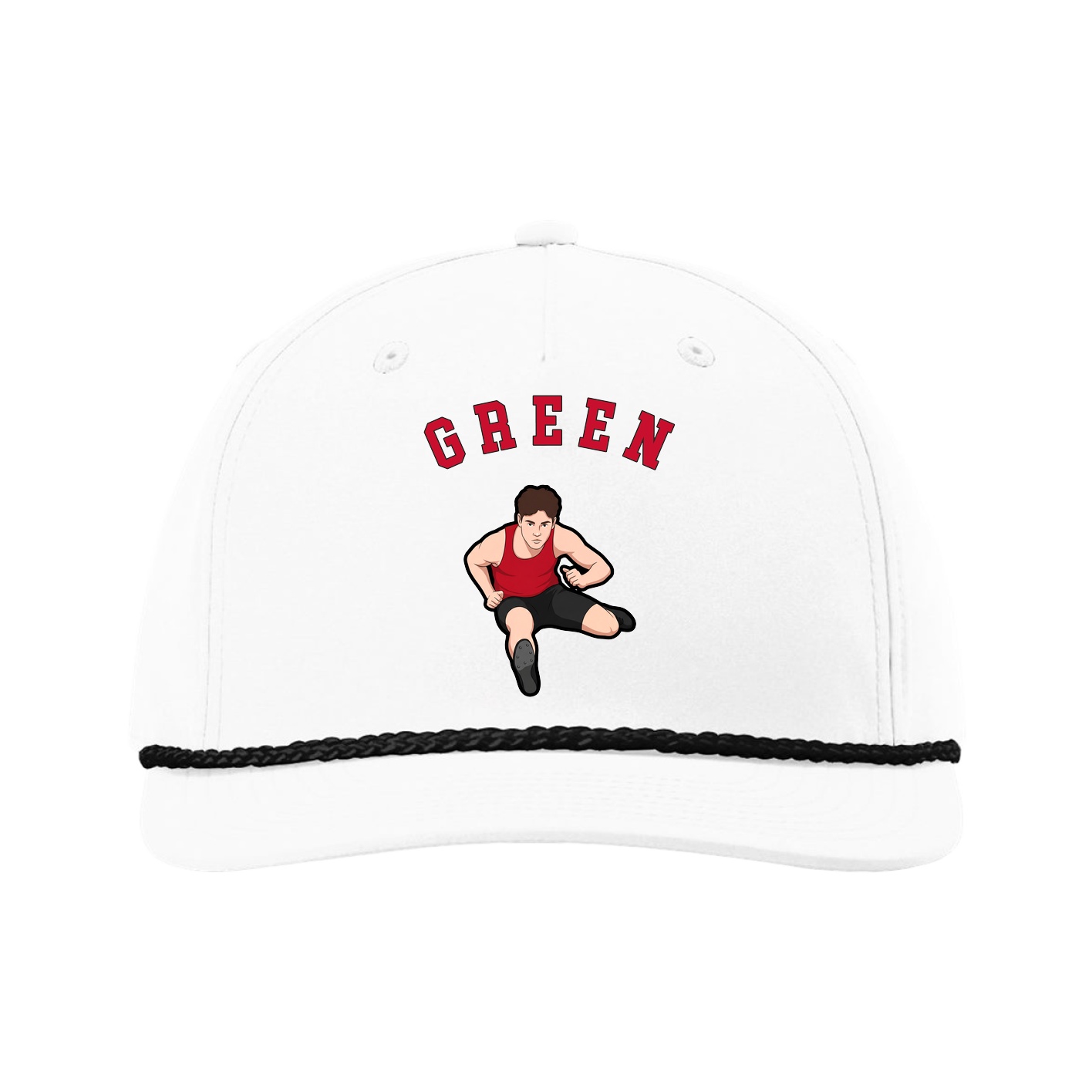 Five-Panel Classic Rope Cap — Shirsey Arch in White