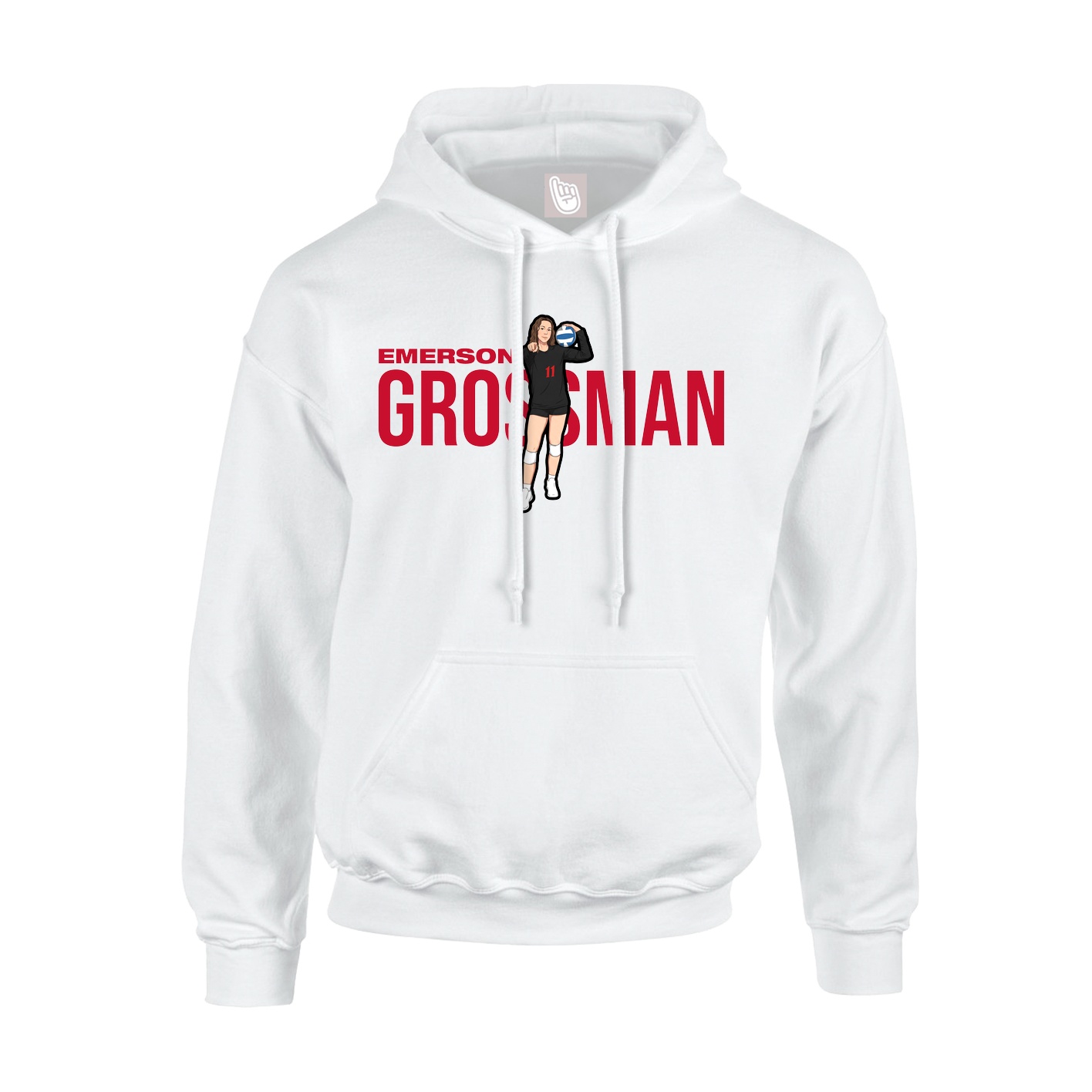 Hoodie — Player Name in White