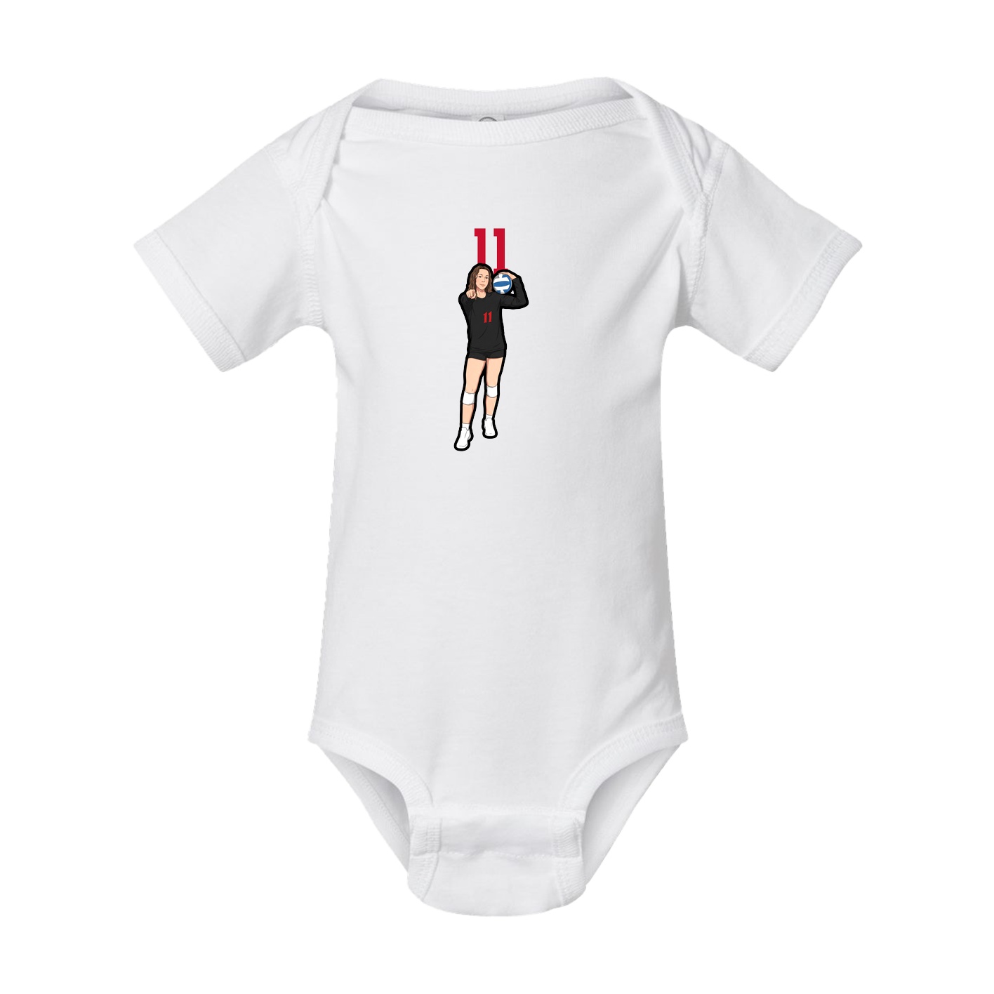 Baby Onesie — Number Top in White