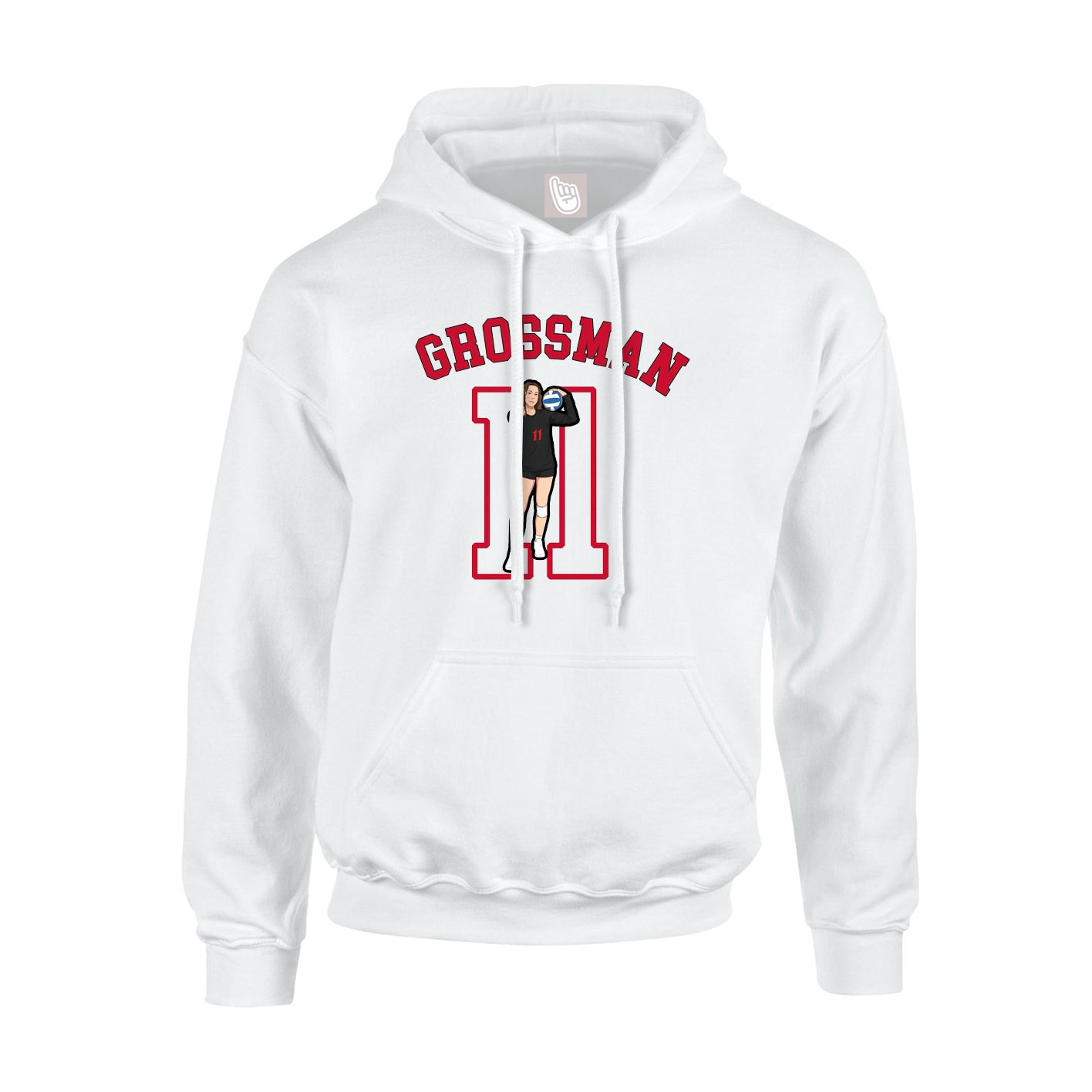 Hoodie — Shirsey Arch in White