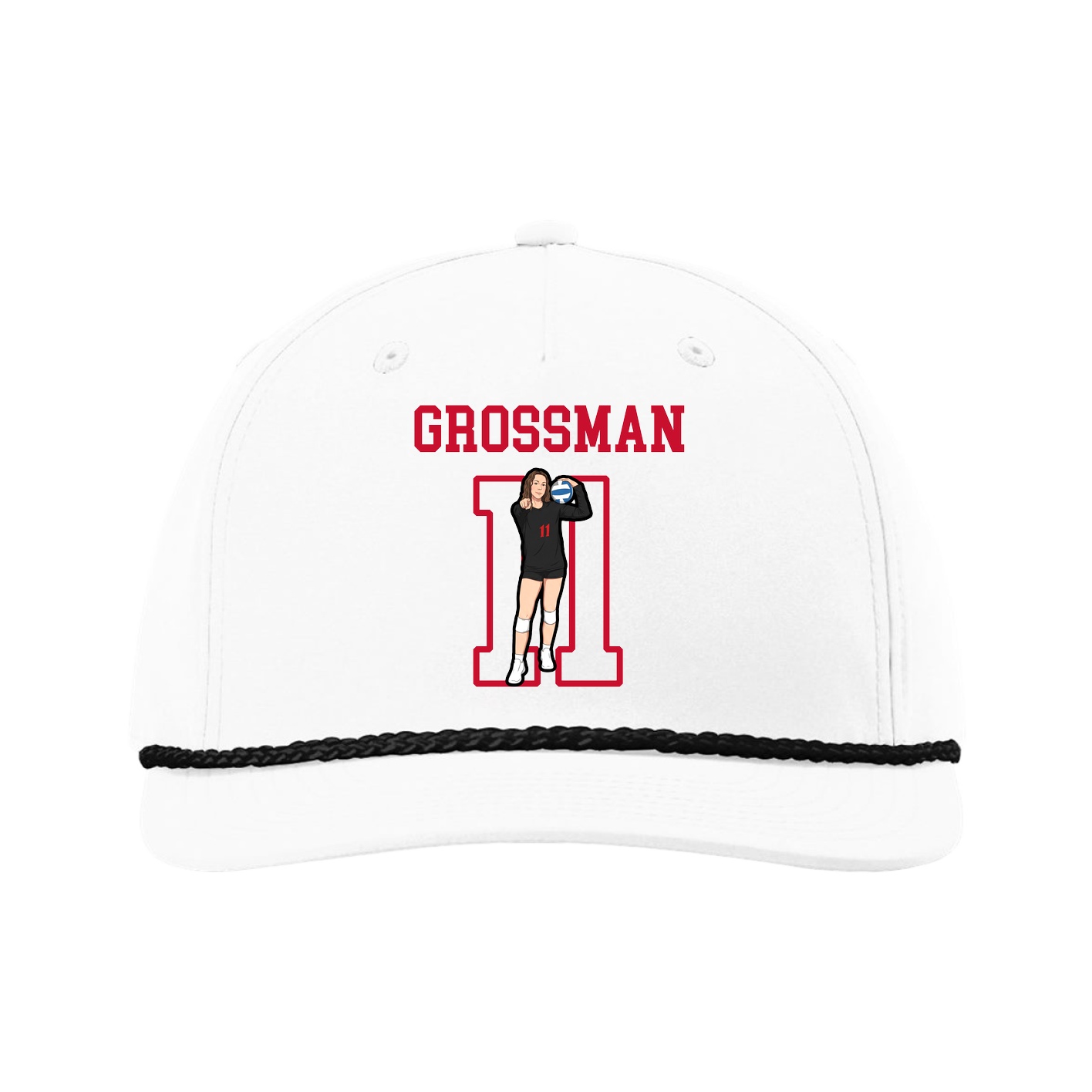 Five-Panel Classic Rope Cap — Shirsey in White