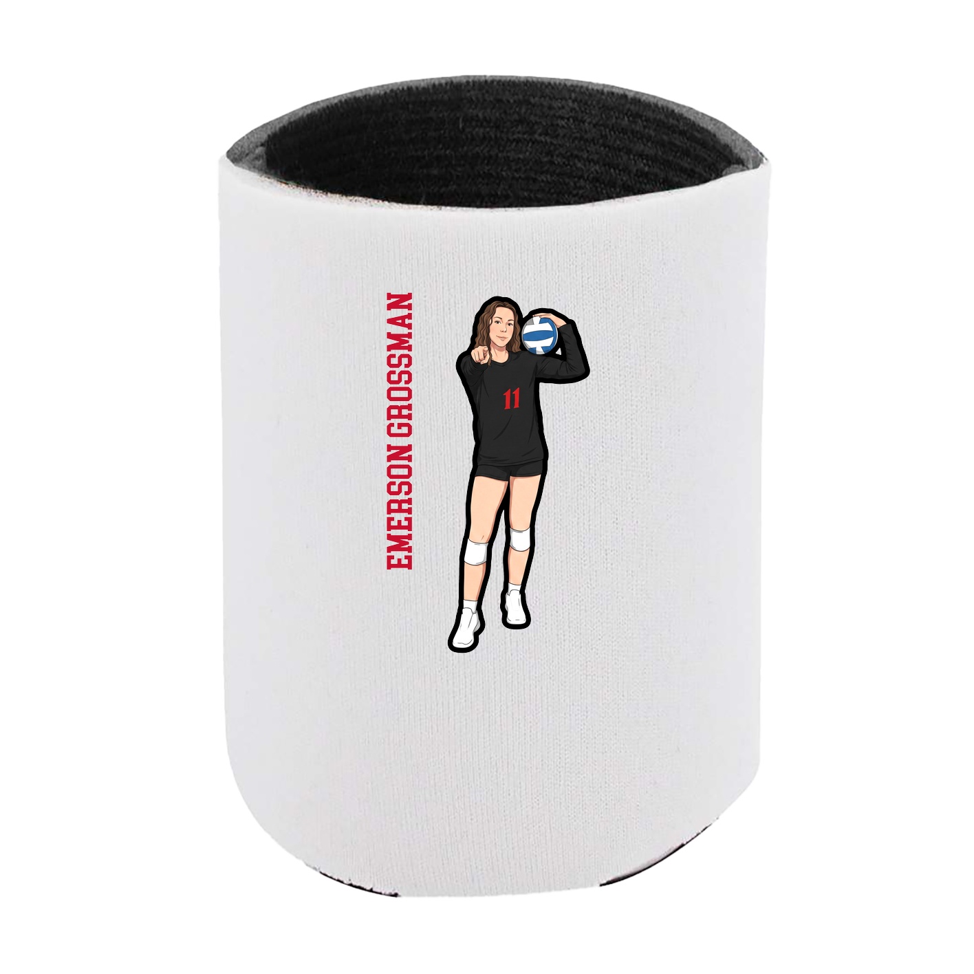Can Holder — Name Vertical in White