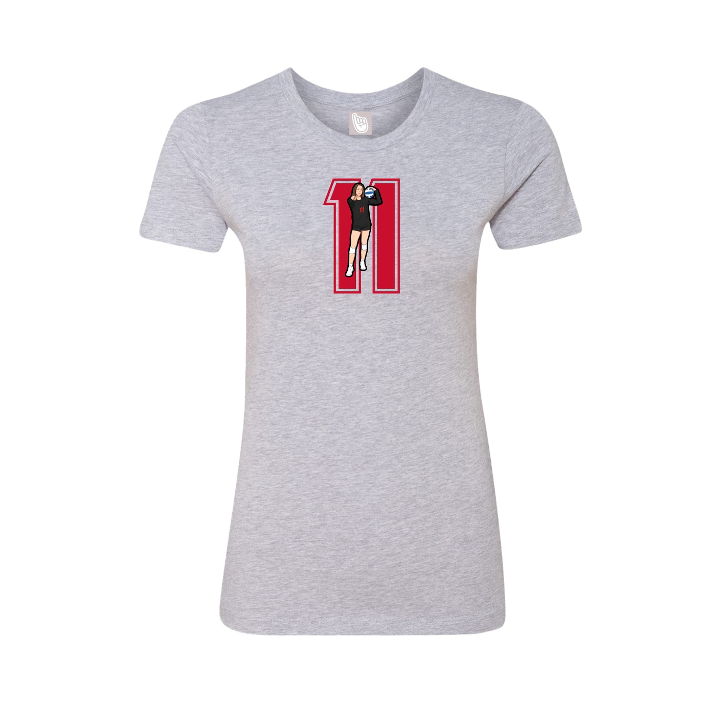 Womens Tee — Number in Grey