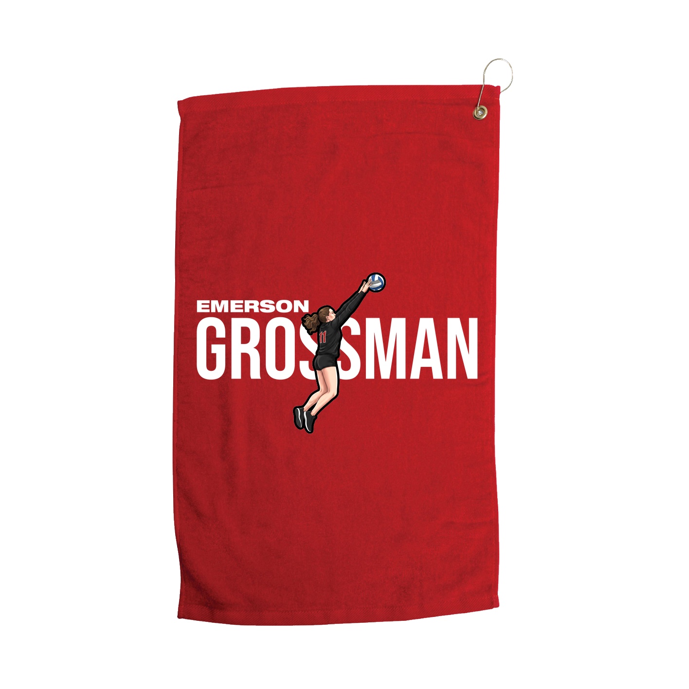 Golf Towel — Player Name in Red