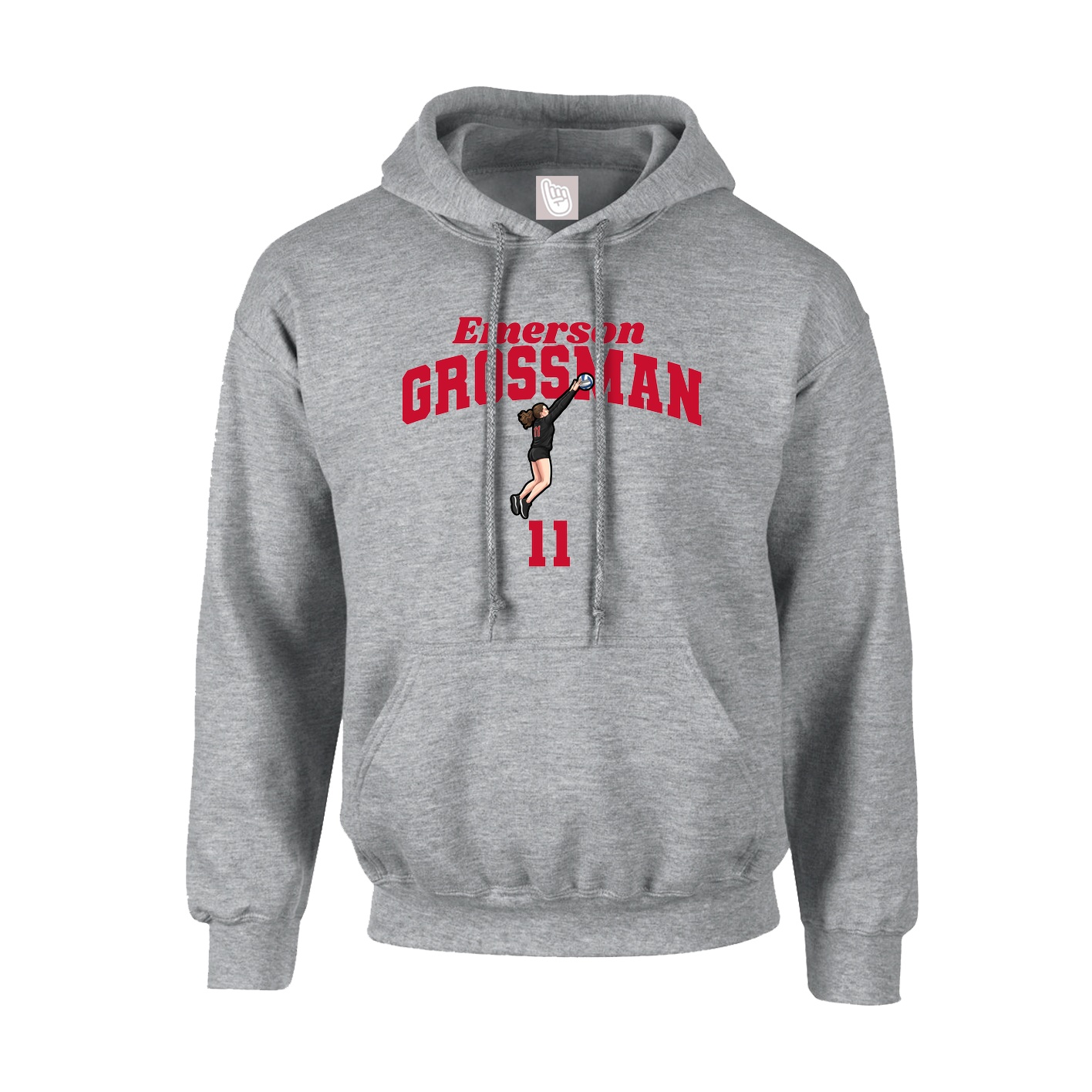 Youth Hoodie — Signature Arch in Grey