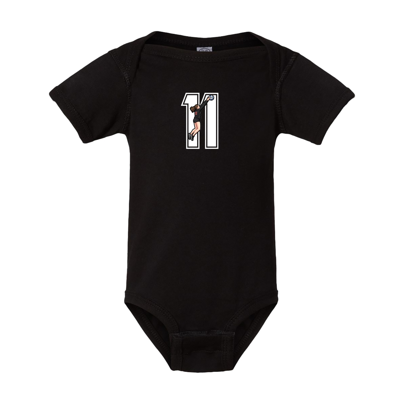 Baby Onesie — Number in Black