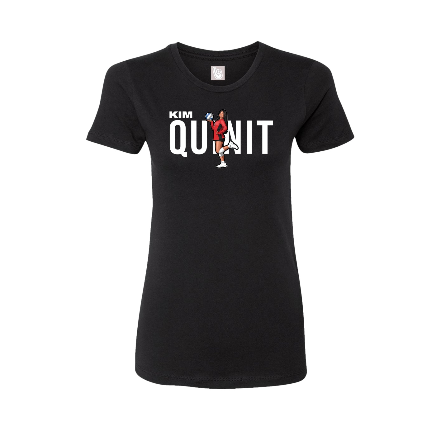 Fitted Women's Tee — Player Name in Black