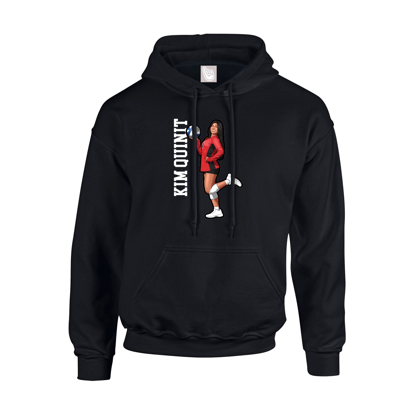 Hoodie — Name Vertical in Black