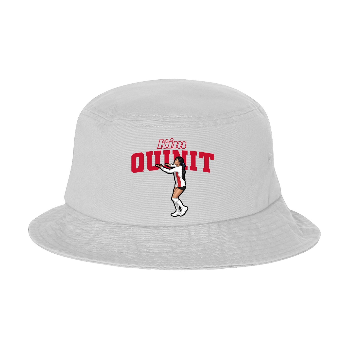 Bucket Cap — Name Arch in White