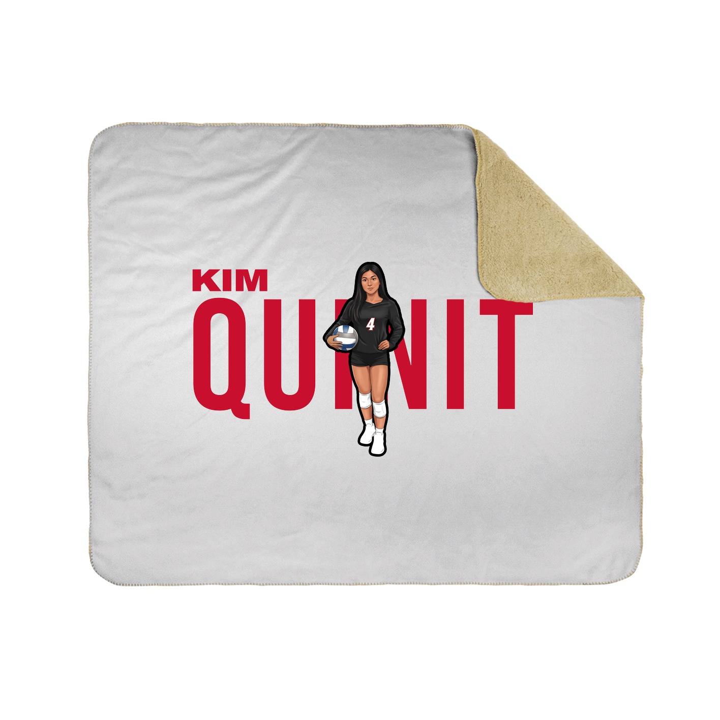 Throw Blanket — Player Name in White