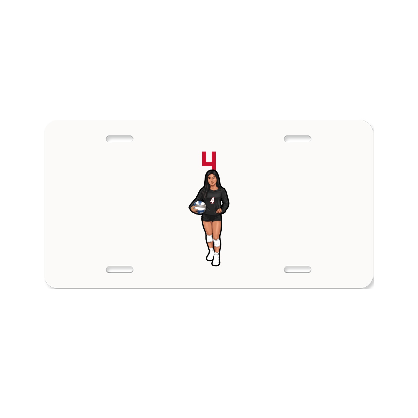 License Plate — Number Top in Classic