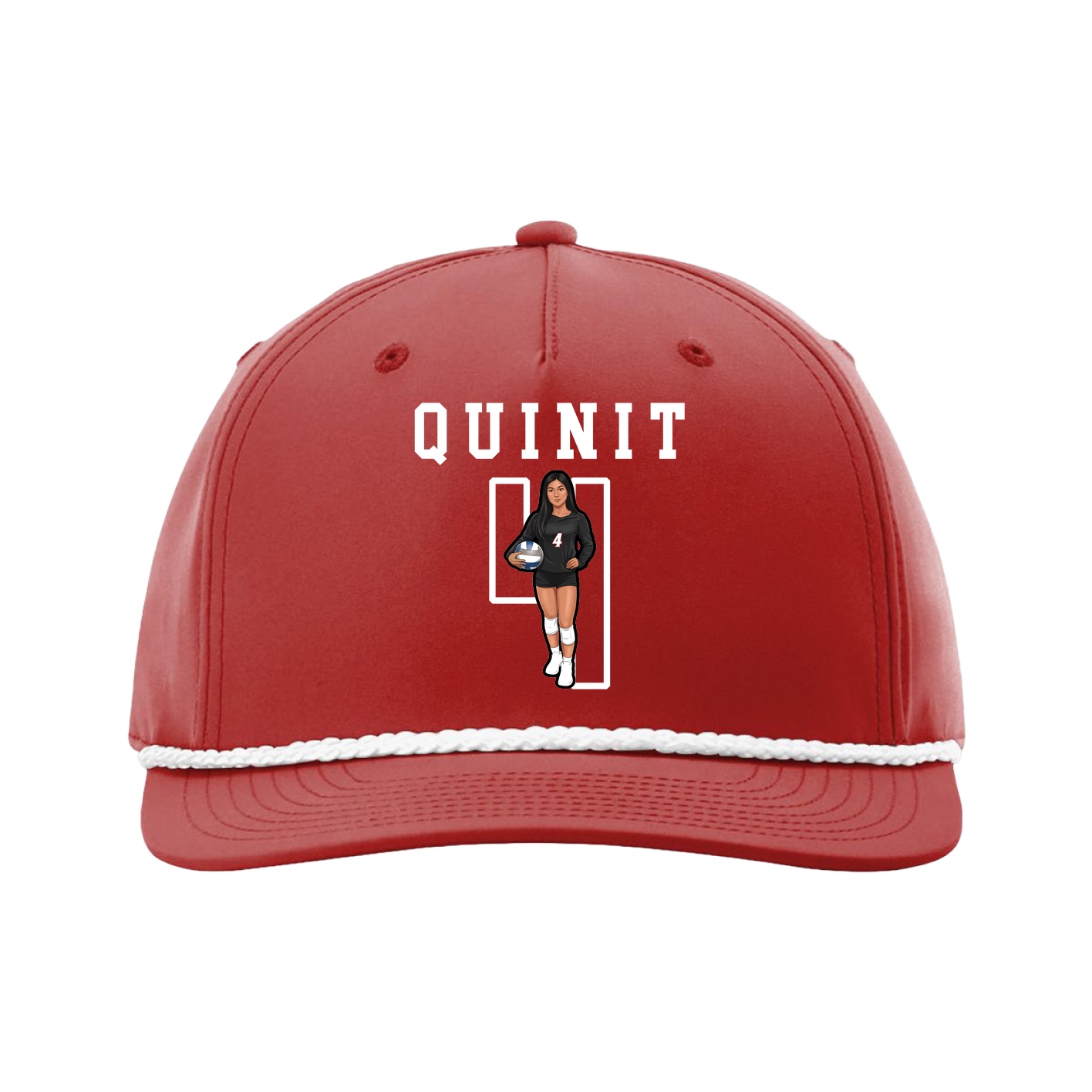 Five-Panel Classic Rope Cap — Shirsey in Red