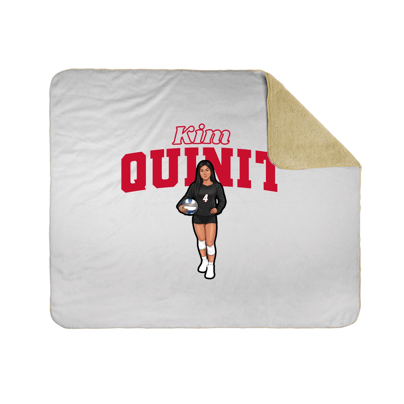 Throw Blanket — Name Arch in White