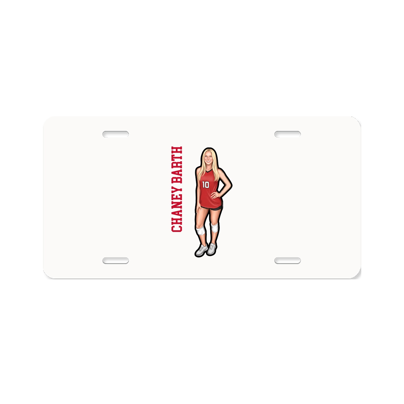 License Plate — Name Vertical in Classic