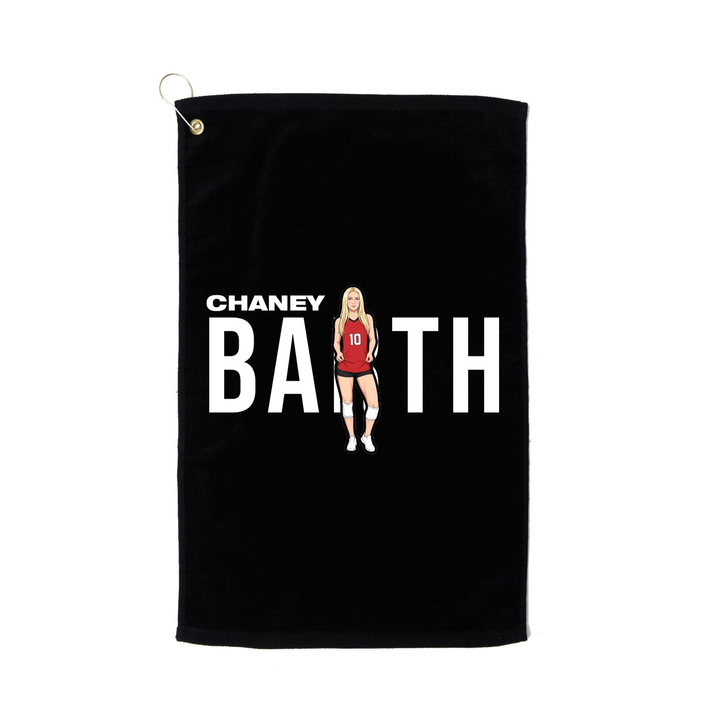 Golf Towel — Player Name in Black