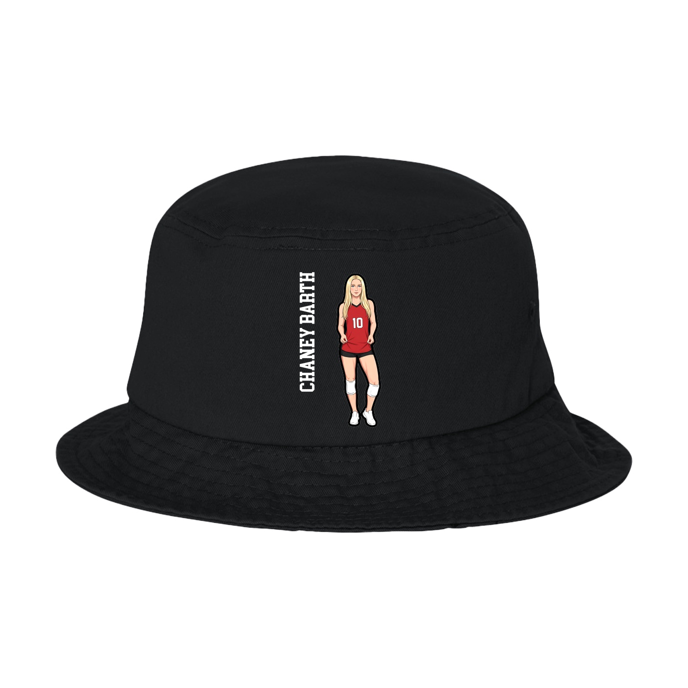 Bucket Cap — Name Vertical in Black