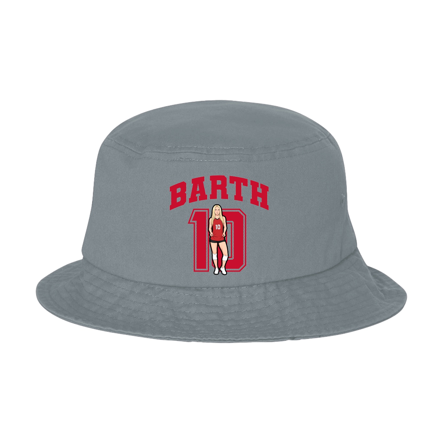 Bucket Cap — Number in Grey
