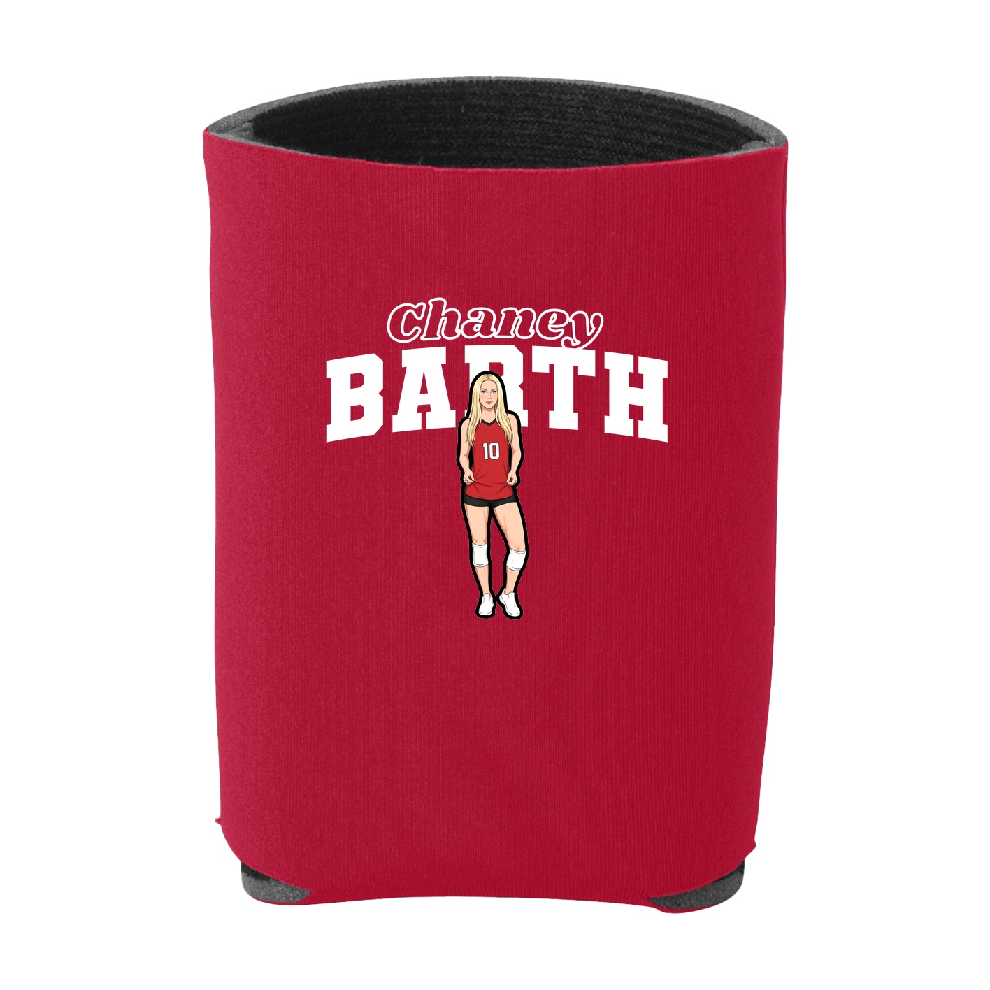 Can Holder — Name Arch in Red