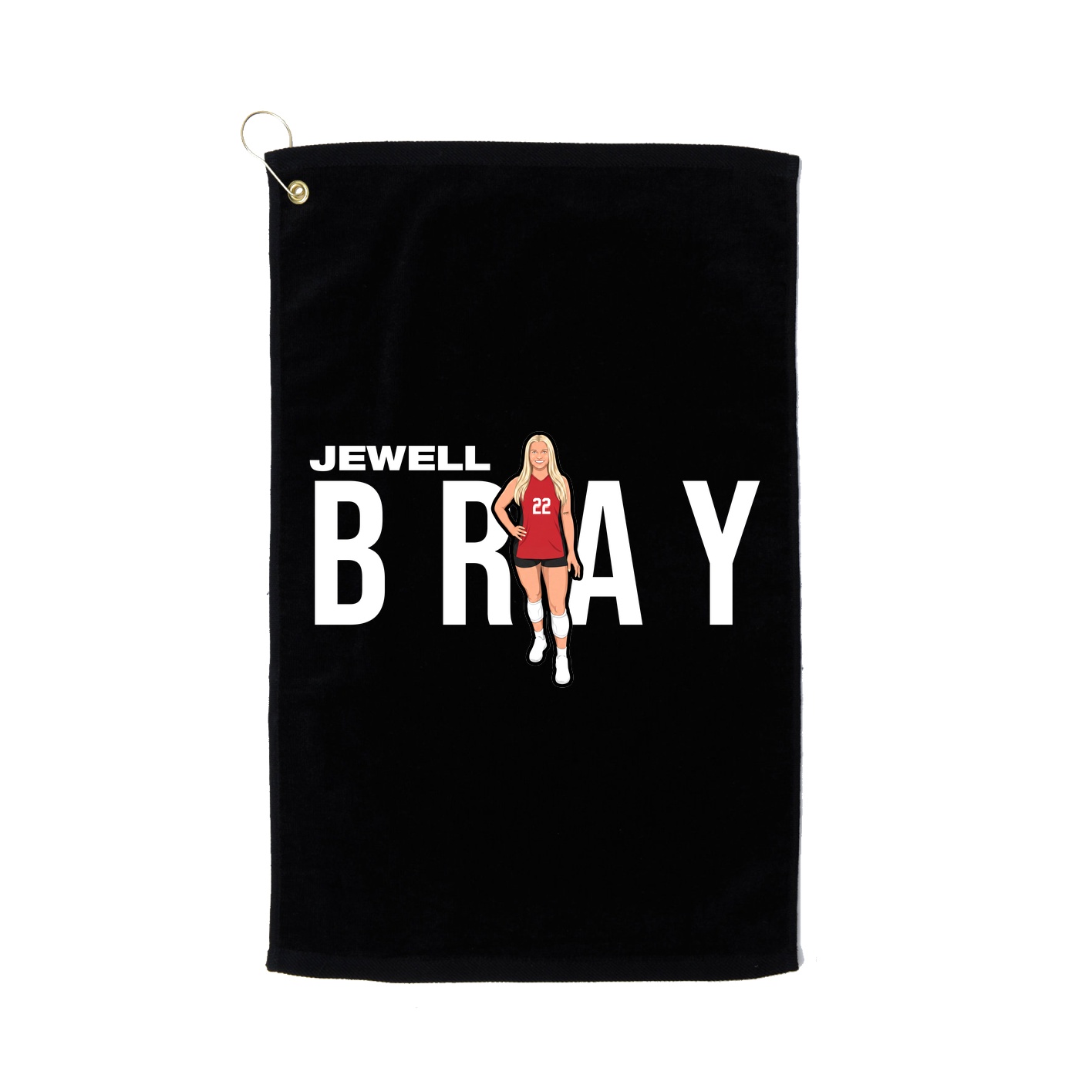 Golf Towel — Player Name in Black