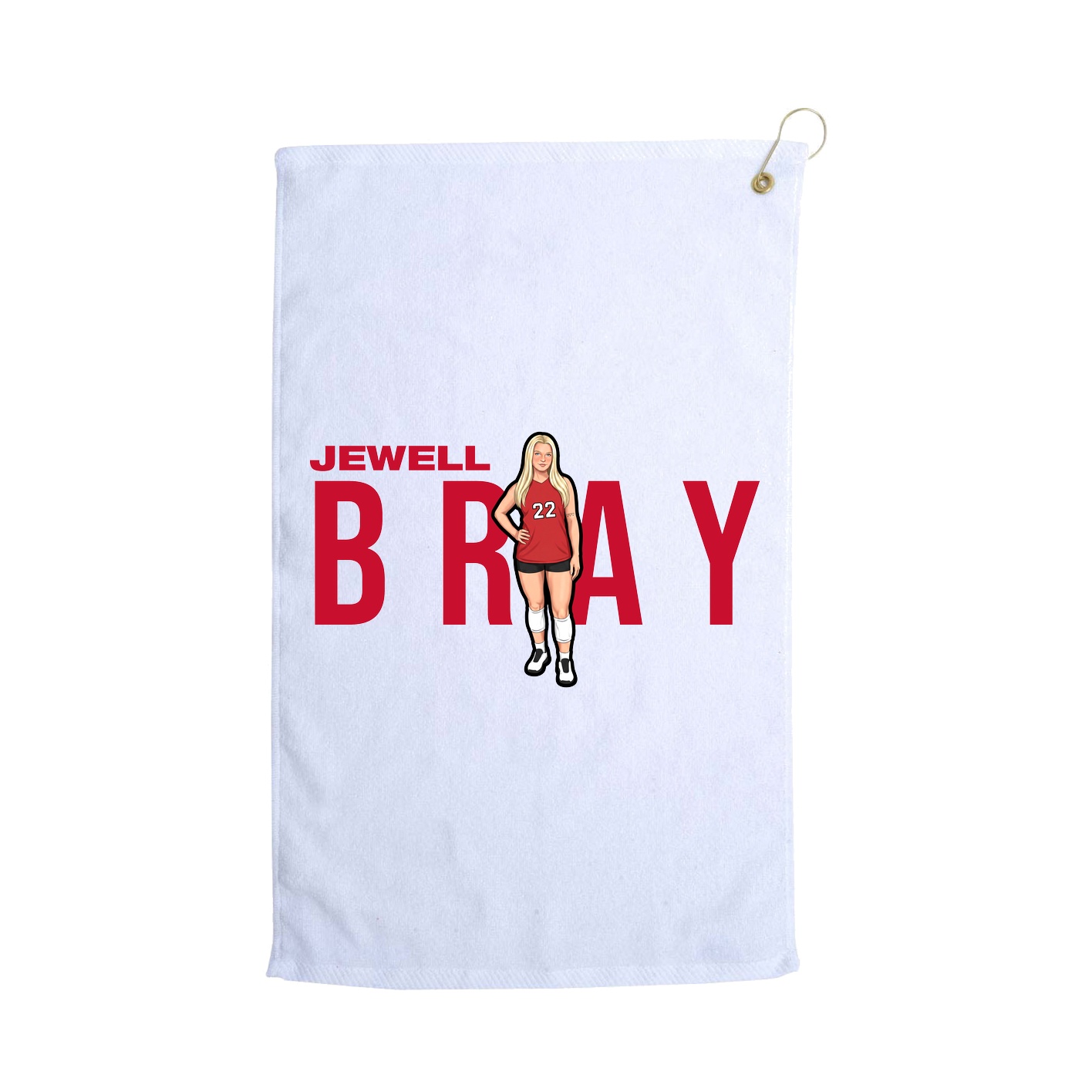 Golf Towel — Player Name in White
