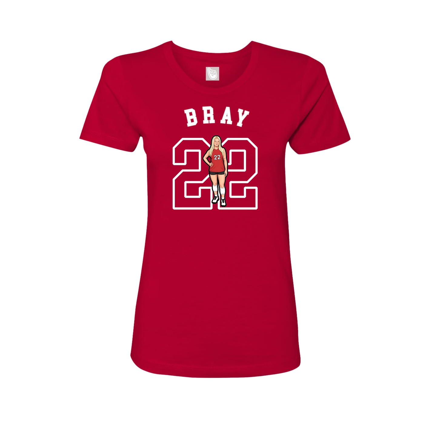 Fitted Women's Tee — Shirsey Arch in Red
