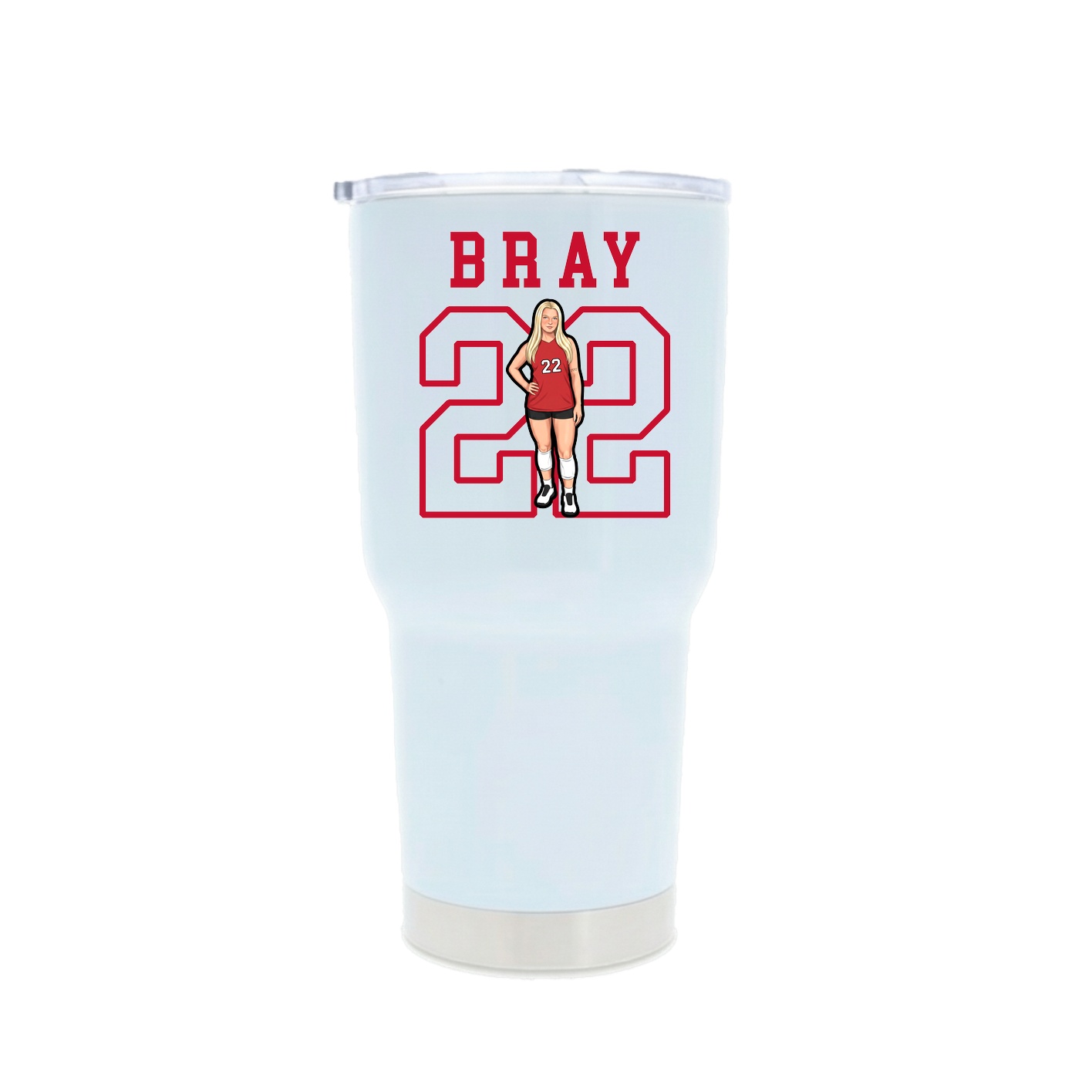 30oz Stainless Steel Tumbler — Shirsey in White