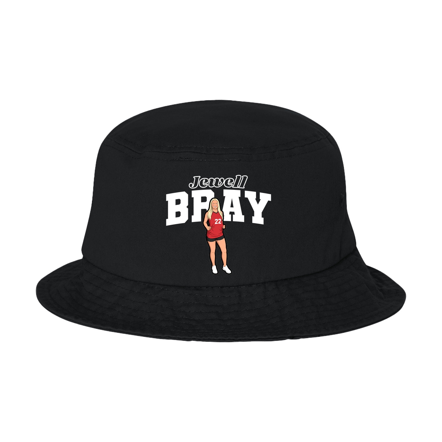 Bucket Cap — Name Arch in Black