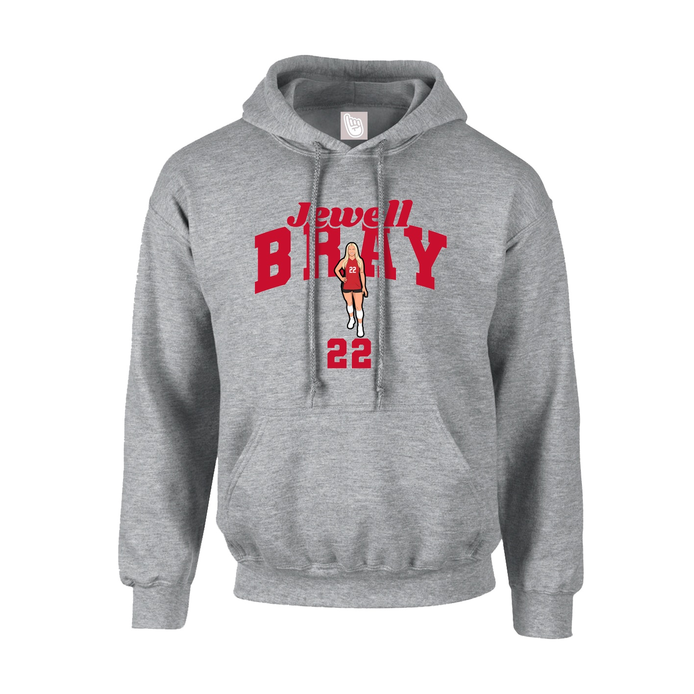 Youth Hoodie — Signature Arch in Grey