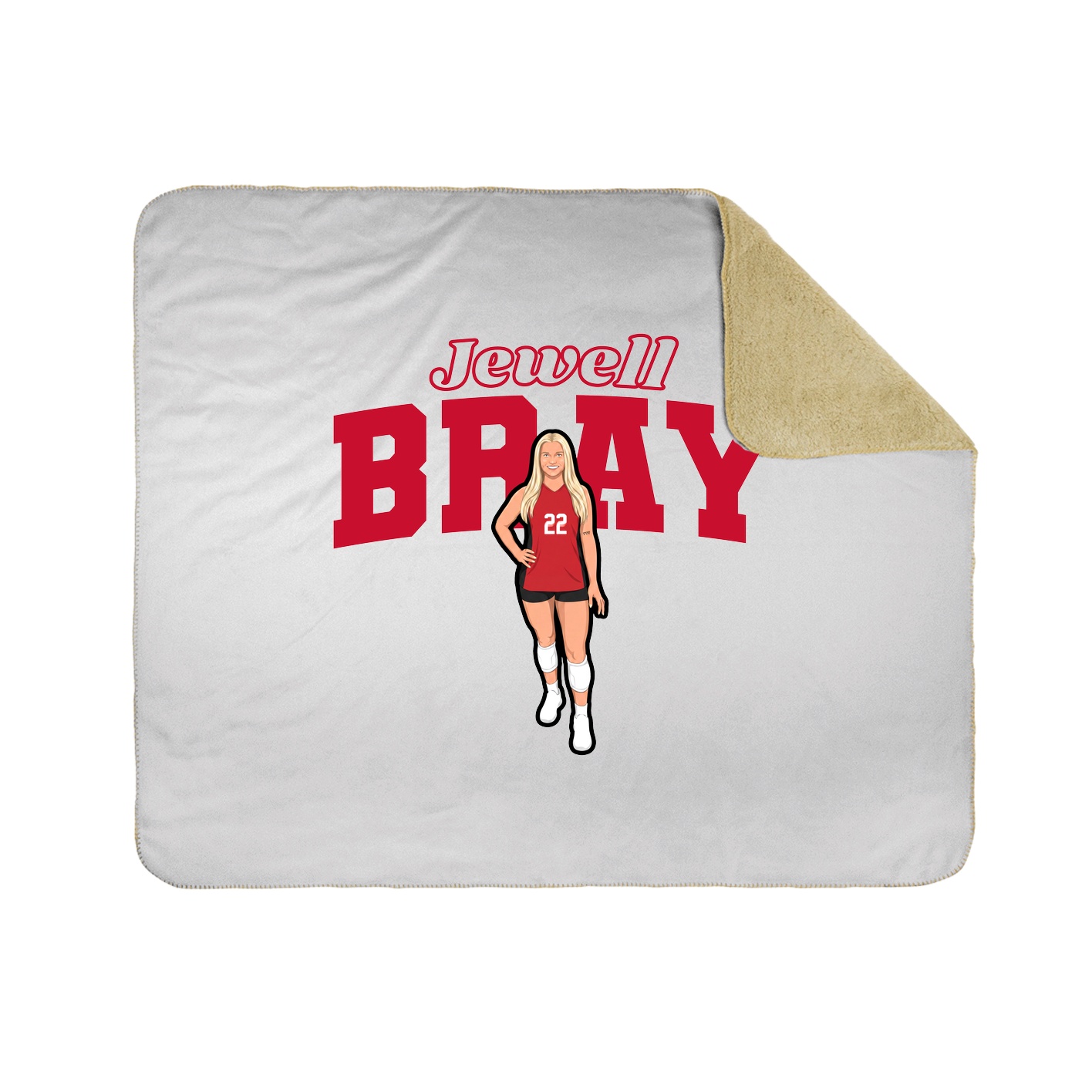 Throw Blanket — Name Arch in White