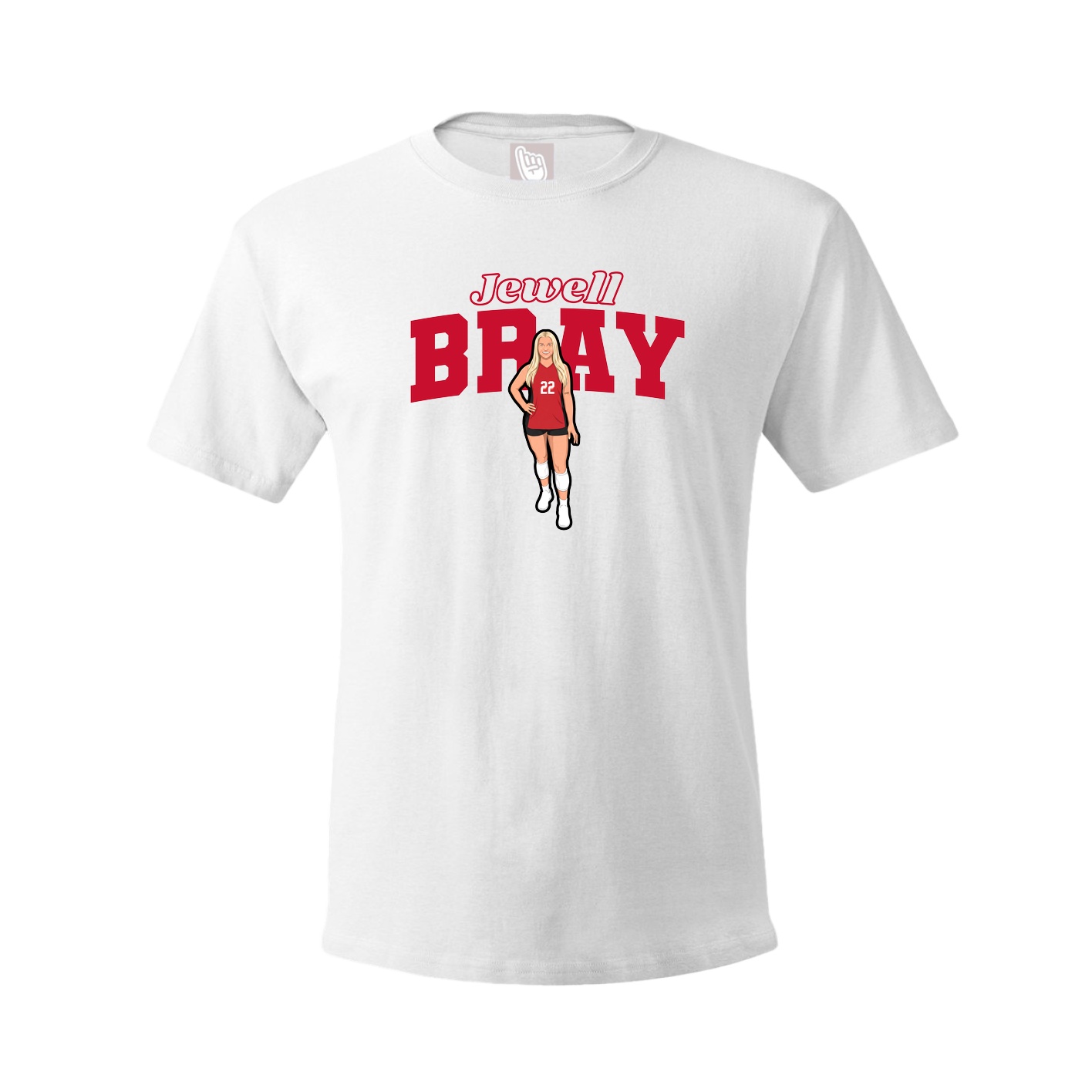 Youth Tee — Name Arch in White