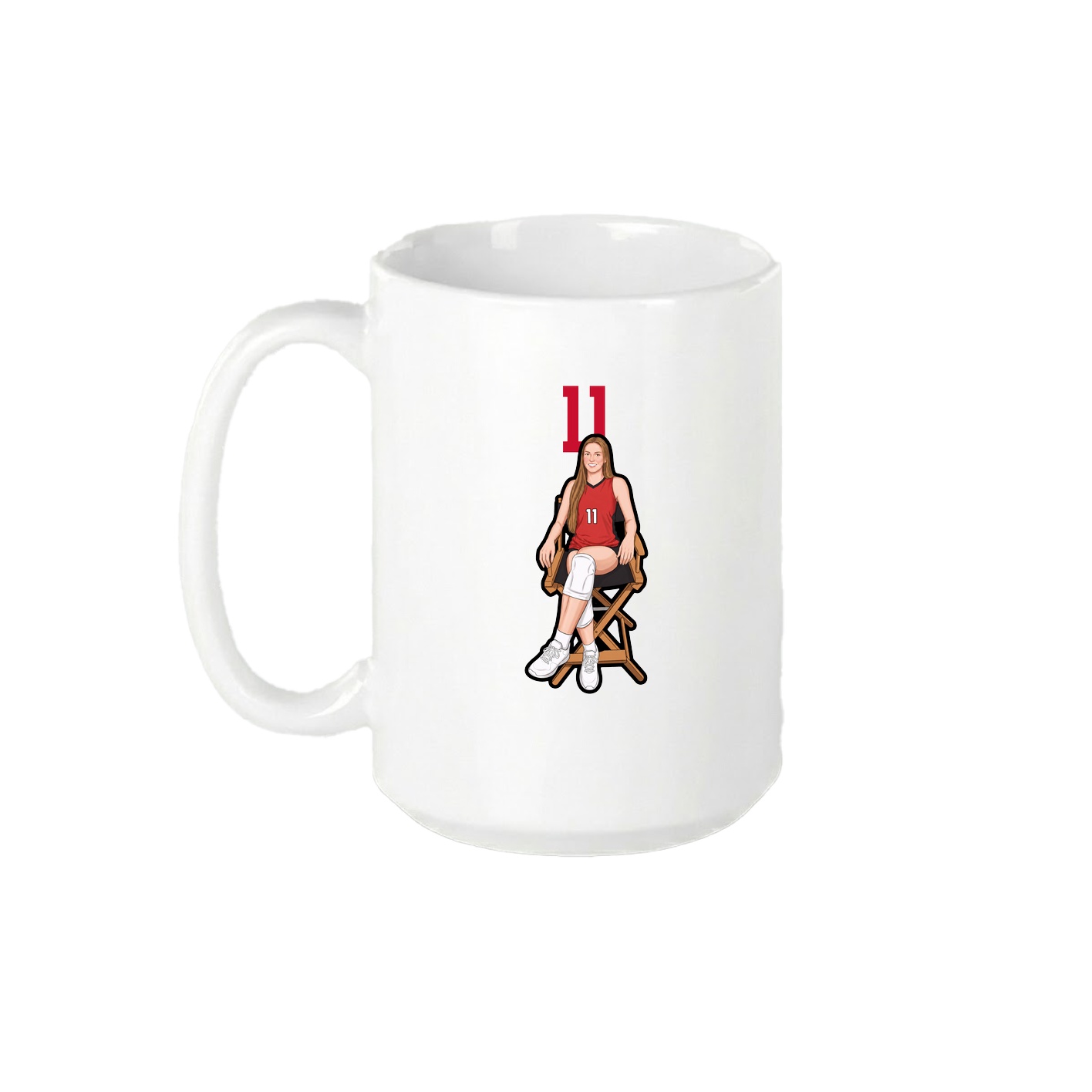 15oz Coffee Mug — Number Top in White