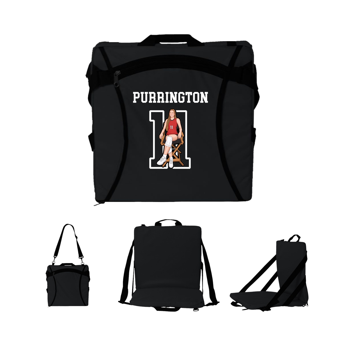 Folding Stadium Seat — Shirsey in Black