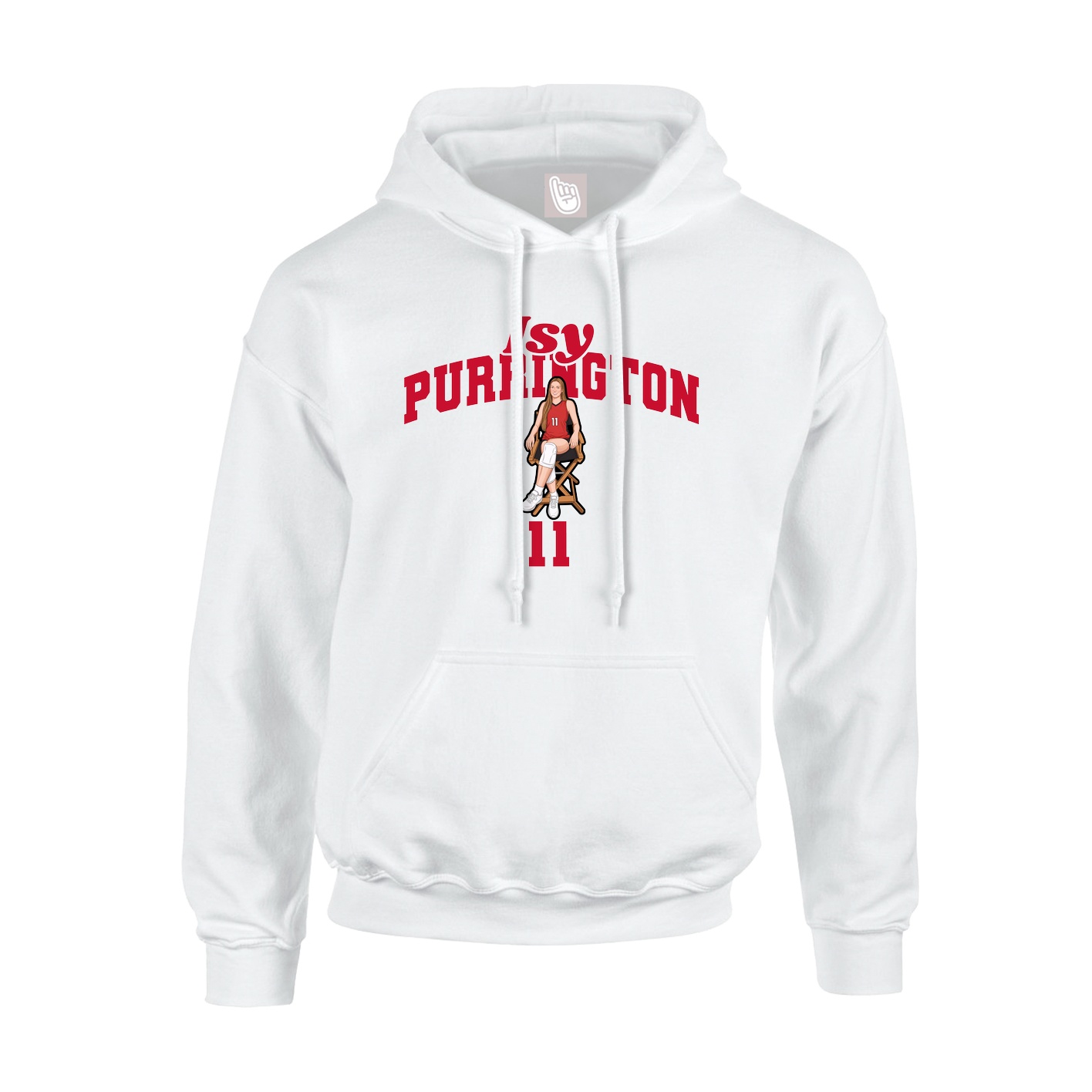 Hoodie — Signature Arch in White