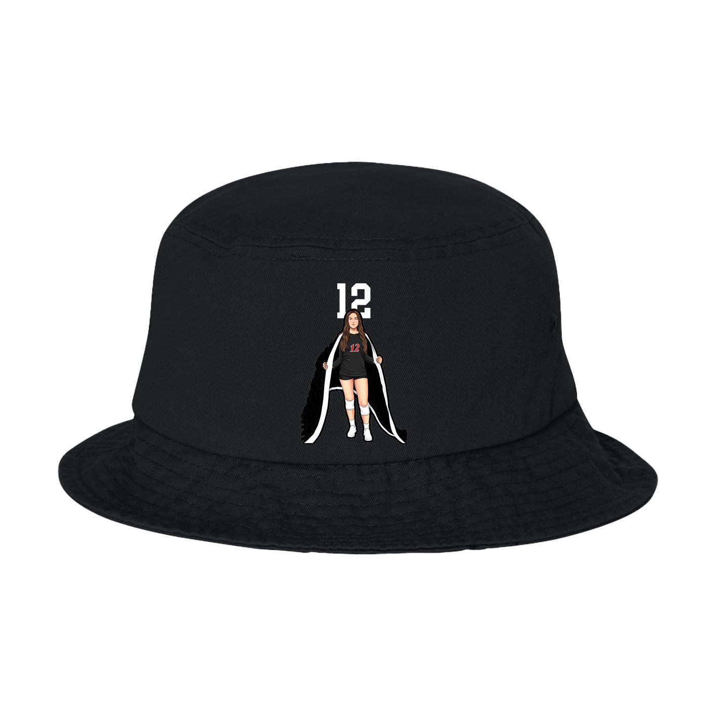 Bucket Cap — Number Top in Black