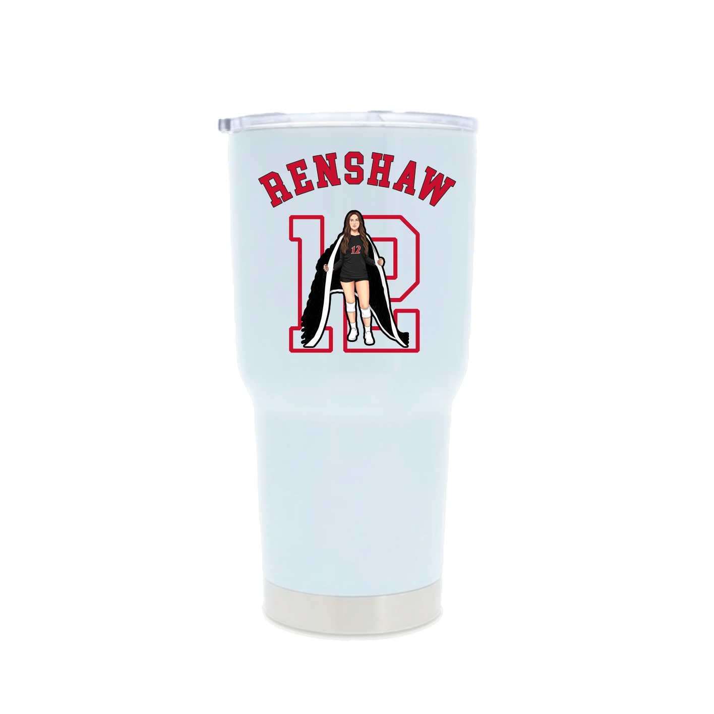 30oz Stainless Steel Tumbler — Shirsey Arch in White
