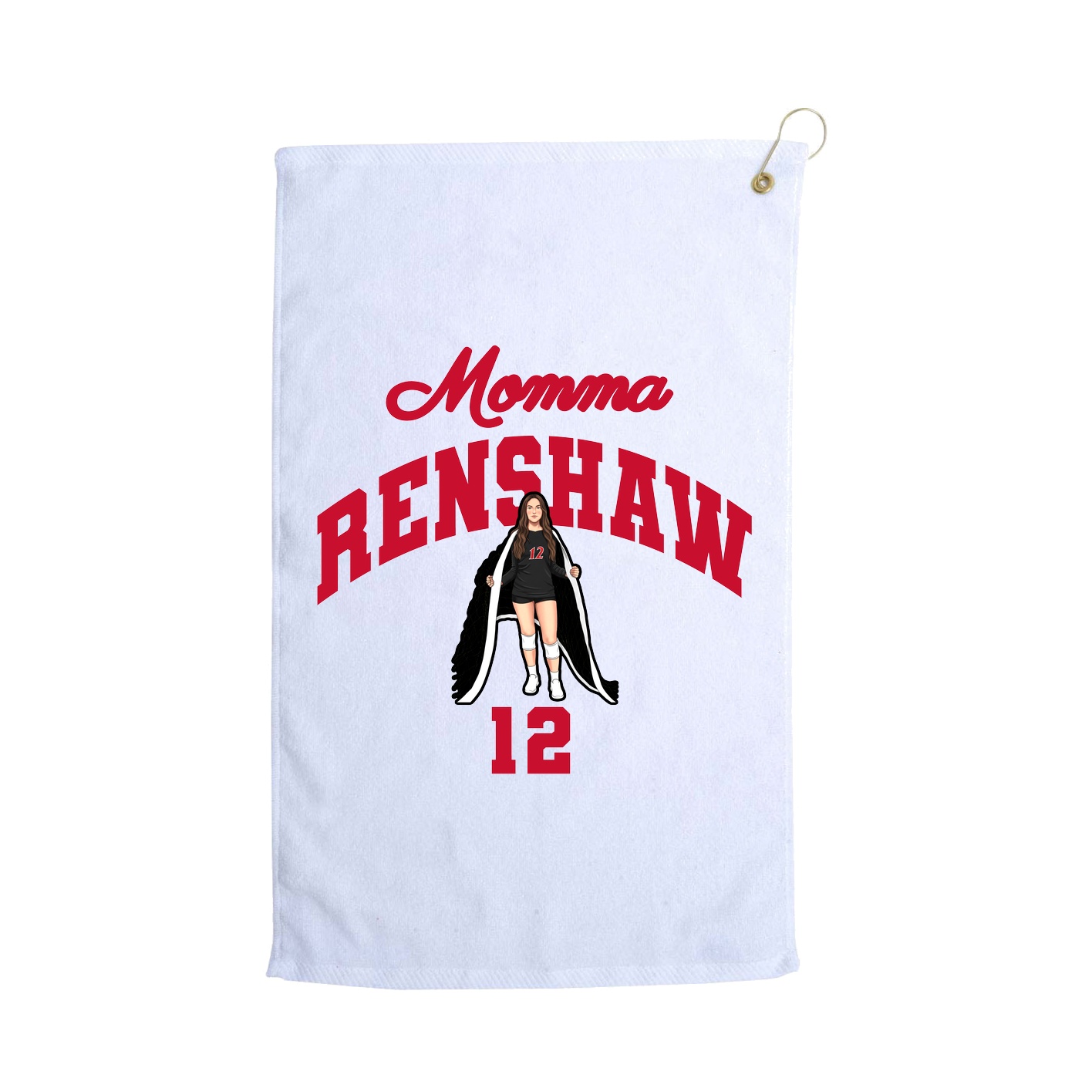 Golf Towel — Mothers Day Arch in White