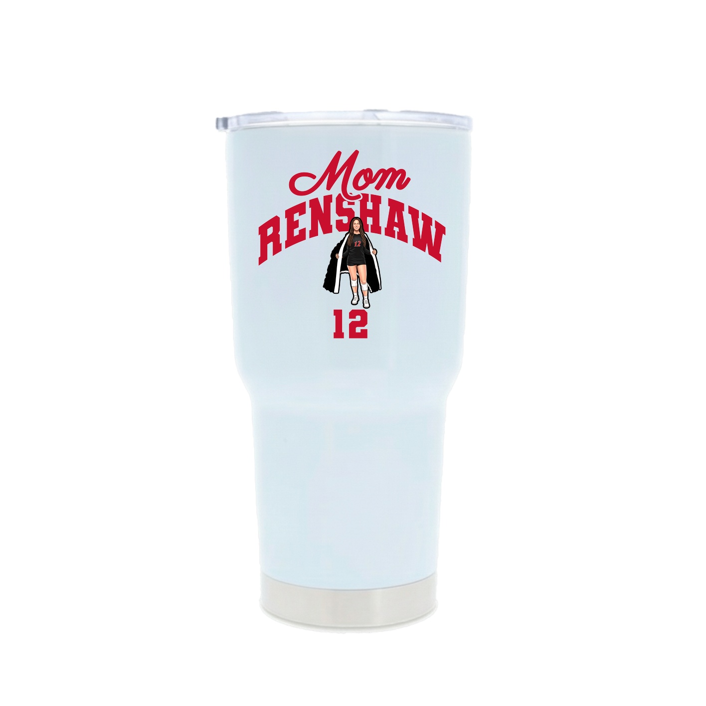 30oz Stainless Steel Tumbler — Mothers Day Arch in White