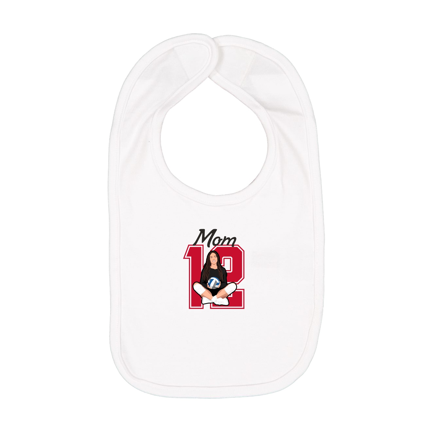 Infant Bib — Mothers Day Shirsey in White