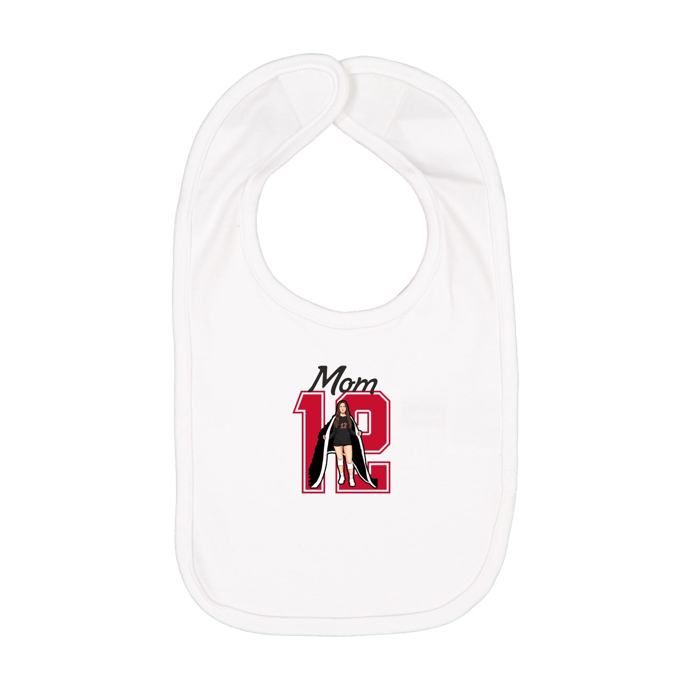 Infant Bib — Mothers Day Shirsey in White